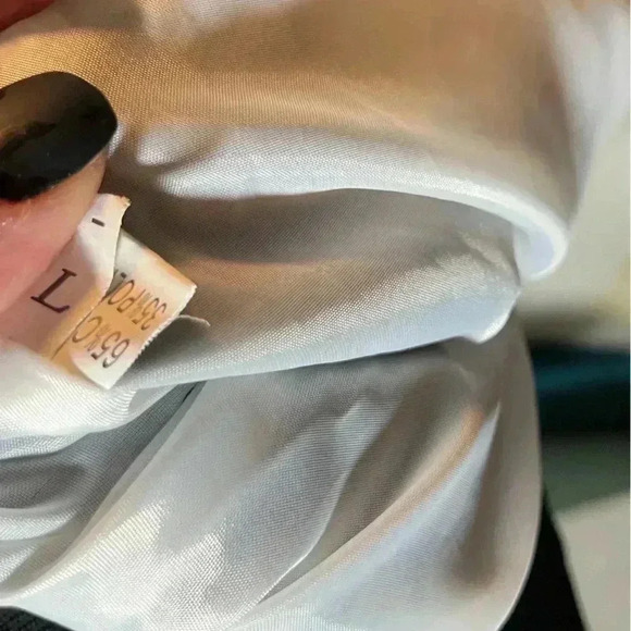 Women's Oversized Baseball Varsity Bomber Jacket with Snap Button Closure size L - Picture 10 of 13